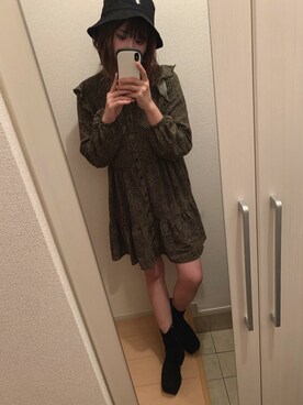 「stradivarius（ストラディバリウス）のアイテム（ワンピース/ドレス）」を使った、ゆかりん。さん（レディース・158cm）の秋コーディネート