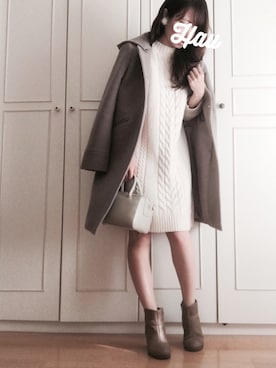 「green label relaxing（グリーンレーベルリラクシング）のアイテム（その他アウター）」を使った、haushinkaさん（レディース・157cm）の冬コーディネート