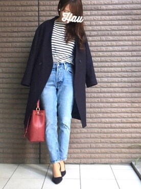 「SLOBE IENA（スローブイエナ）のアイテム（その他アウター）」を使った、haushinkaさん（レディース・157cm）の冬コーディネート