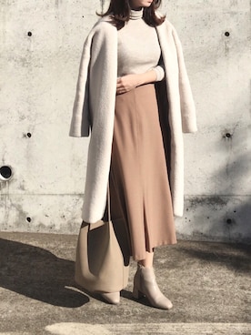 「Juze（ジュゼ）のアイテム」を使った、haushinkaさん（レディース・157cm）の冬コーディネート