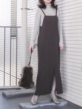 「Juze（ジュゼ）のアイテム」を使った、haushinkaさん（レディース・157cm）の冬コーディネート