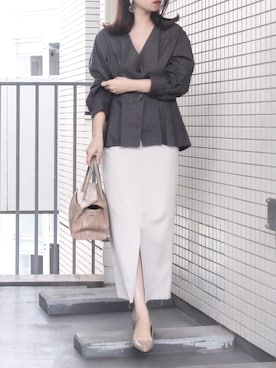 「Simplicite（サンプリシテ）のアイテム」を使った、haushinkaさん（レディース・157cm）の春コーディネート