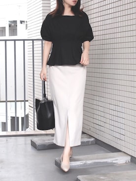 「Simplicite（サンプリシテ）のアイテム」を使った、haushinkaさん（レディース・157cm）の春コーディネート
