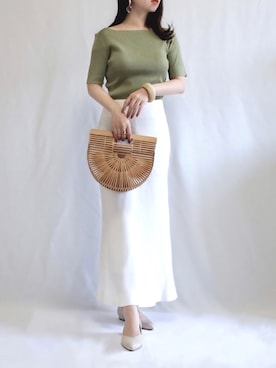 「SLOBE IENA（スローブイエナ）のアイテム（アクセサリー）」を使った、haushinkaさん（レディース・157cm）の夏コーディネート