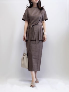 Mila Owen ミラオーウェン のワンピース ドレス ブラウン系 を使った人気ファッションコーディネート Wear