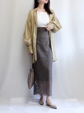 「巾着バッグ」｜「アイテム（レインシューズ）」を使った、haushinkaさん（レディース・157cm）の夏コーディネート