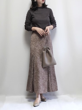 「巾着バッグ」｜「アイテム（レインシューズ）」を使った、haushinkaさん（レディース・157cm）の秋コーディネート