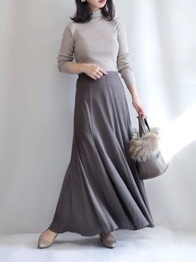 「タートルネック」｜「アイテム（レインシューズ）」を使った、haushinkaさん（レディース・157cm）の秋コーディネート