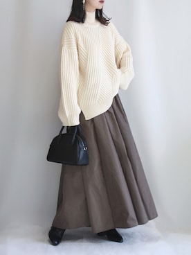 「rectangle（レクタングル）のアイテム（スカート）」を使った、haushinkaさん（レディース・157cm）の冬コーディネート