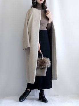 「RODE SKO（ロデスコ）のアイテム（トートバッグ）」を使った、haushinkaさん（レディース・157cm）の秋コーディネート