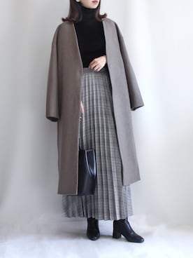 「crie conforto（クリーコンフォルト）のアイテム（ジャケット/アウター）」を使った、haushinkaさん（レディース・157cm）の冬コーディネート