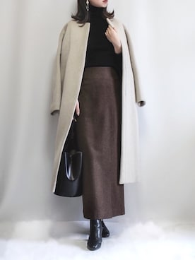 「IENA（イエナ）のアイテム」を使った、haushinkaさん（レディース・157cm）の冬コーディネート