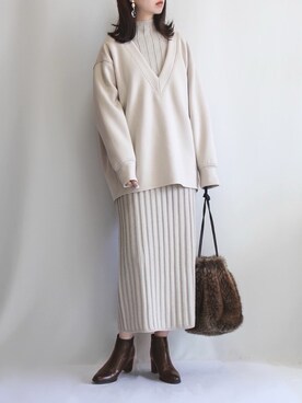 haushinkaさん（レディース・157cm）の冬コーディネート