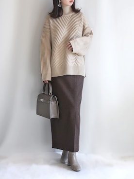 haushinkaさんの「DIAGONAL LIB KNIT」を使ったコーディネート