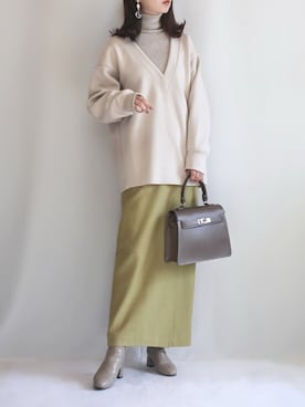 「MILOS（ミロス）のアイテム」を使った、haushinkaさん（レディース・157cm）の冬コーディネート