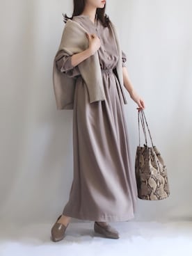 「crie conforto（クリーコンフォルト）のアイテム（ワンピース/ドレス）」を使った、haushinkaさん（レディース・157cm）の春コーディネート