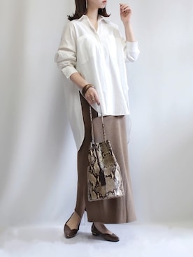 「Chillfar（チルファー）のアイテム（ワンピース/ドレス）」を使った、haushinkaさん（レディース・157cm）の春コーディネート
