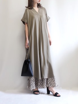 「crie conforto（クリーコンフォルト）のアイテム（ワンピース/ドレス）」を使った、haushinkaさん（レディース・157cm）の春コーディネート