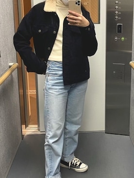 「ROXY（ロキシー）のアイテム（ジャケット/アウター）」を使った、0901さん（レディース・154cm）の冬コーディネート