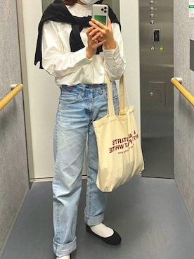 「e.r.g*（イーアールジー）のアイテム」を使った、0901さん（レディース・155cm）の春コーディネート