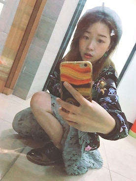 「CONVERSE（コンバース）のアイテム（スタジャン）」を使った、Esther🇹🇼さん（レディース・150cm）の冬コーディネート