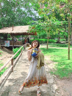 「NOのアイテム（ワンピース/ドレス）」を使った、Esther🇹🇼さん（レディース・150cm）の秋コーディネート