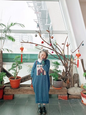 「NOのアイテム（ワンピース/ドレス）」を使った、Esther🇹🇼さん（レディース・150cm）の冬コーディネート