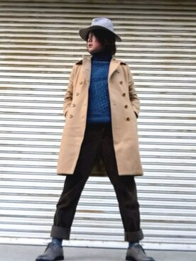 「 ハット」｜Teddy bear🧸さん（メンズ・176cm）の冬コーディネート