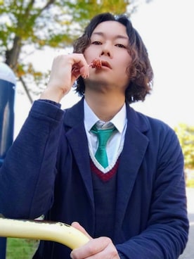 「YARD PLUS（ヤードプリュス）のアイテム（パンツ）」を使った、Teddy bear🧸さん（メンズ・178cm）の秋コーディネート