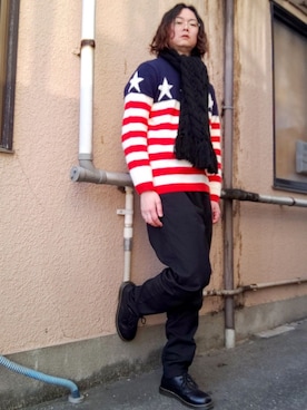 「LuuNa（ルーナ）のアイテム」を使った、Teddy bear🧸さん（メンズ・177cm）の冬コーディネート