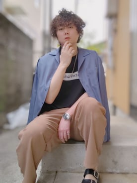 「OMEGA シーマスター」｜Teddy bear🧸さん（メンズ・177cm）の春コーディネート