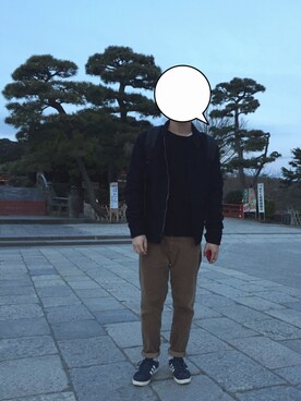 「SCYE BASICS（サイベーシックス）のアイテム（その他パンツ）」を使った、shunさん（メンズ・175cm）の冬コーディネート