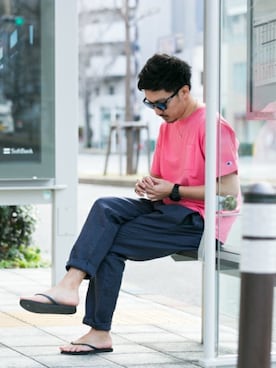 「URBAN RESEARCH Sonny Label（アーバンリサーチサニーレーベル）のアイテム（アクセサリー）」を使った、nagamine yukiさん（メンズ・175cm）の春コーディネート