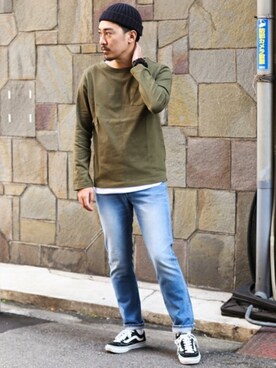 「アイテム（タンクトップ）」を使った、nagamine yukiさん（メンズ・175cm・30代）の春コーディネート