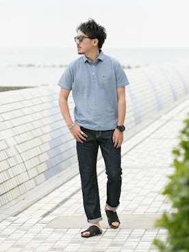 「URBAN RESEARCH Sonny Label（アーバンリサーチサニーレーベル）のアイテム（サンダル）」を使った、nagamine yukiさん（メンズ・175cm）の春コーディネート