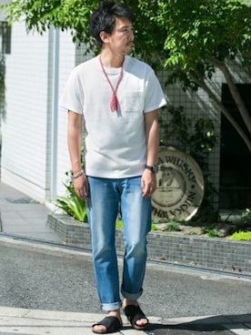 「URBAN RESEARCH Sonny Label（アーバンリサーチサニーレーベル）のアイテム（アクセサリー）」を使った、nagamine yukiさん（メンズ・175cm）の夏コーディネート