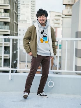 「URBAN RESEARCH Sonny Label（アーバンリサーチサニーレーベル）のアイテム（ブルゾン）」を使った、nagamine yukiさん（メンズ・175cm）の秋コーディネート