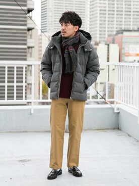 「URBAN RESEARCH Sonny Label（アーバンリサーチサニーレーベル）のアイテム（ダウンジャケット/コート）」を使った、nagamine yukiさん（メンズ・175cm）の冬コーディネート