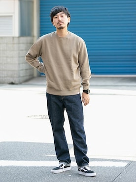 「URBAN RESEARCH Sonny Label（アーバンリサーチサニーレーベル）のアイテム（スウェット）」を使った、nagamine yukiさん（メンズ・175cm）の秋コーディネート