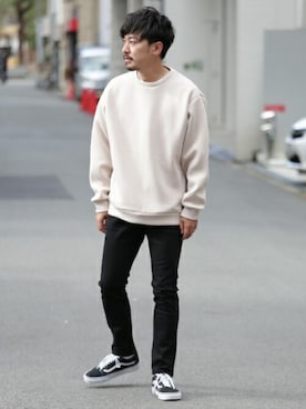 「URBAN RESEARCH Sonny Label（アーバンリサーチサニーレーベル）のアイテム（スウェット）」を使った、nagamine yukiさん（メンズ・175cm）の冬コーディネート