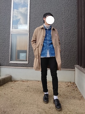 「UNIQLO（ユニクロ）のWOMEN ウルトラストレッチジーンズ（デニムパンツ）」を使った、ひろさん（メンズ・163cm）の冬コーディネート