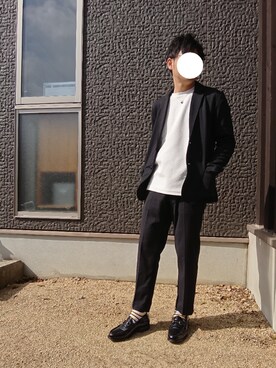 「LASSU&FRISS（ラスアンドフリス）の[ベーシックデザイン] ビットローファー（ローファー）」を使った、ひろさん（メンズ・163cm）の冬コーディネート