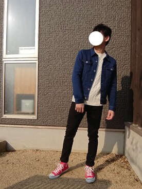 「UNIQLO（ユニクロ）のWOMEN ウルトラストレッチジーンズ（デニムパンツ）」を使った、ひろさん（メンズ・163cm）の春コーディネート