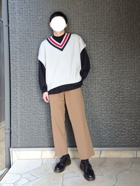 「unfil」｜「アイテム（スウェット）」を使った、ひろさん（メンズ・163cm）の秋コーディネート