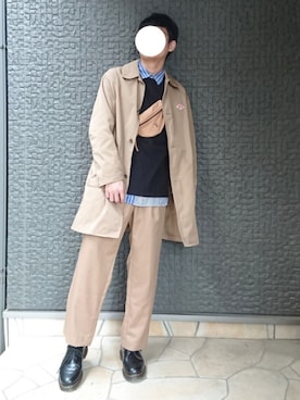 「gilet（ジレ）のアイテム」を使った、ひろさん（メンズ・163cm）の秋コーディネート