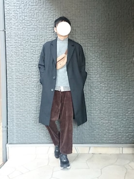 「gilet（ジレ）のアイテム」を使った、ひろさん（メンズ・163cm）の秋コーディネート