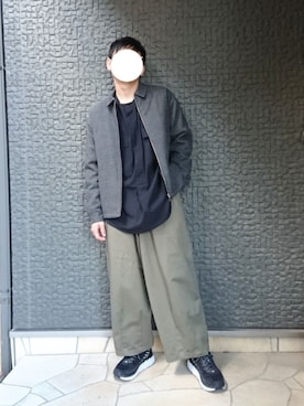 「unfil」｜「アイテム（その他アウター）」を使った、ひろさん（メンズ・163cm）の秋コーディネート