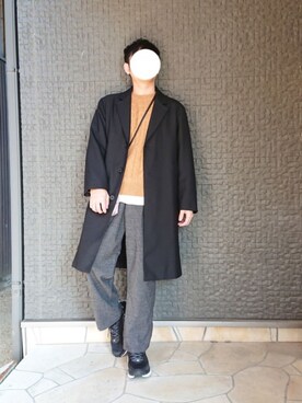 「グレンチェック」｜「アイテム（その他アウター）」を使った、ひろさん（メンズ・163cm）の秋コーディネート