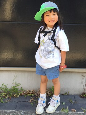 「marble（マーブル）のアイテム」を使った、ハルヒナホロさん（キッズ・80cm）の夏コーディネート