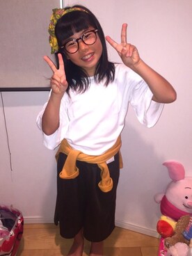 「アイテム（カチューシャ）」を使った、ハルヒナホロさん（キッズ・125cm）の夏コーディネート